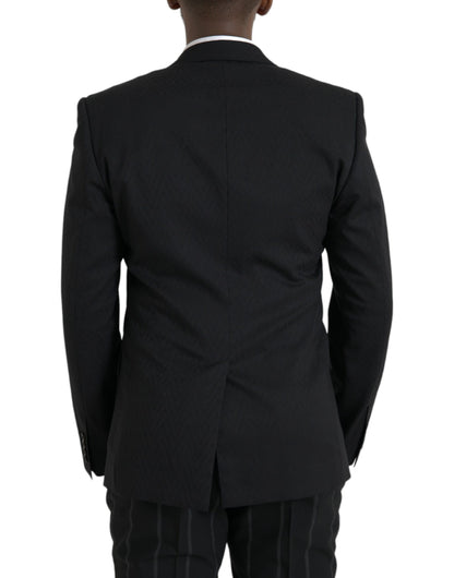 Schwarzer MARTINI Slim Fit Jacke Mantel Blazer