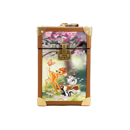 Disney Bambi 3D-Kofferraum bedruckte PVC-Clutch-Handtasche mit Tragegriff oben