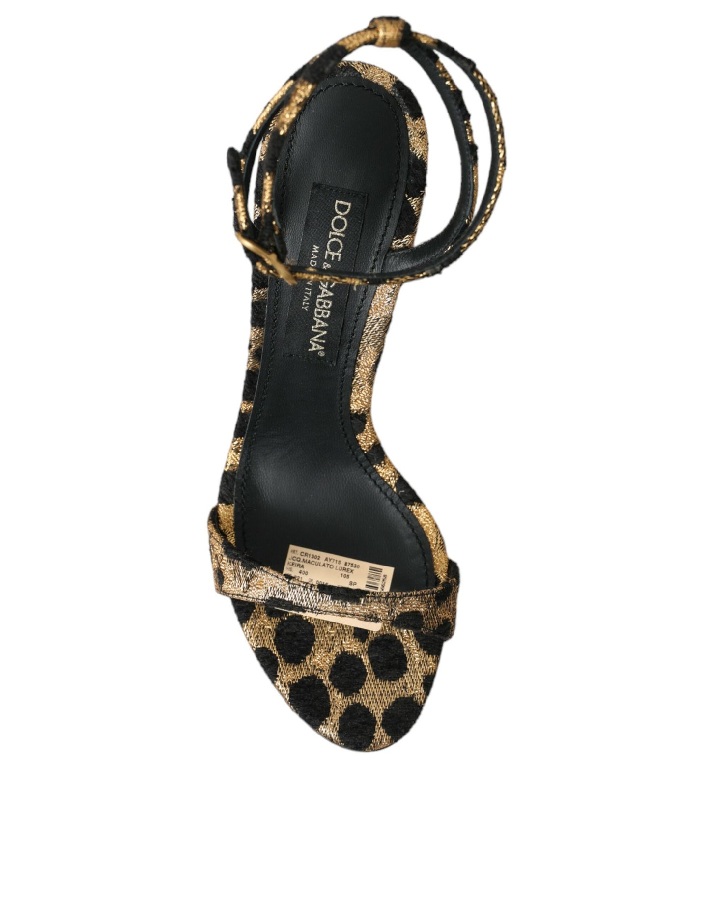 Gold Leopard Kristalle Heels Sandalen Schuhe