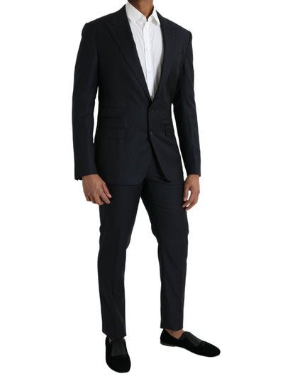 Dolce & Gabbana Dark Blue Wool NAPOLI Formal 2 Piece Suit