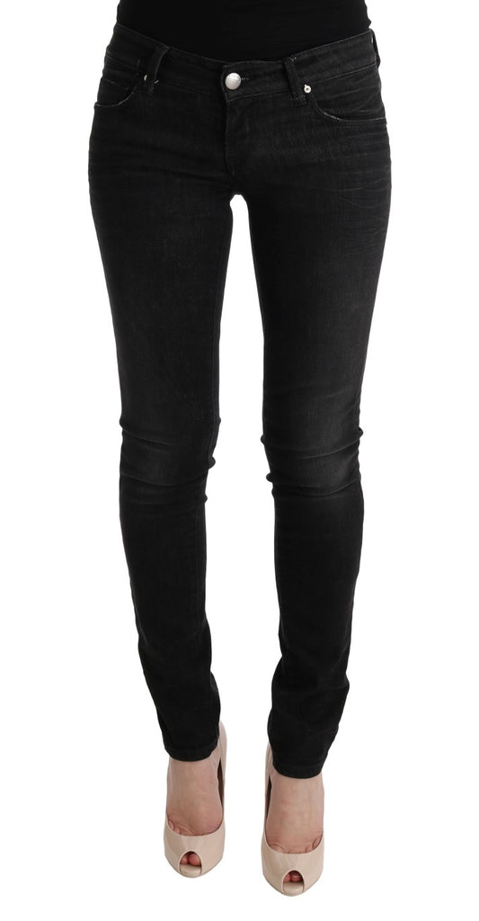 Jean slim en coton denim noir