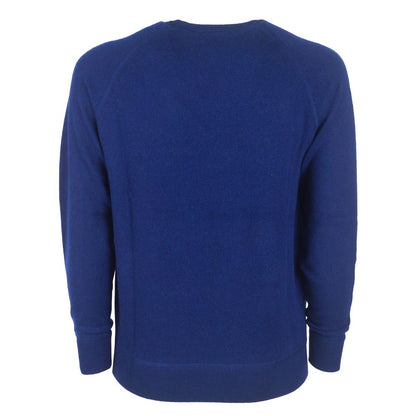 Marineblauer Kaschmirpullover mit Rundhalsausschnitt - Slim Fit