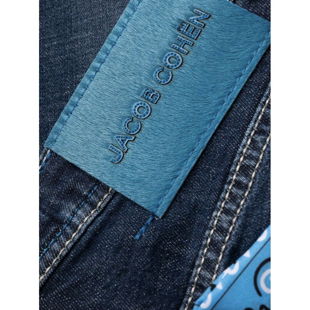 Jacob Cohen Exclusive Indigo Straight Leg Jeans with Bandana Detail