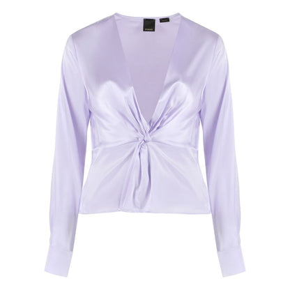 Elegante Bluse aus Seide in Lila