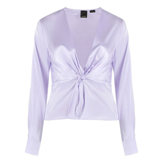 Elegante Bluse aus Seide in Lila