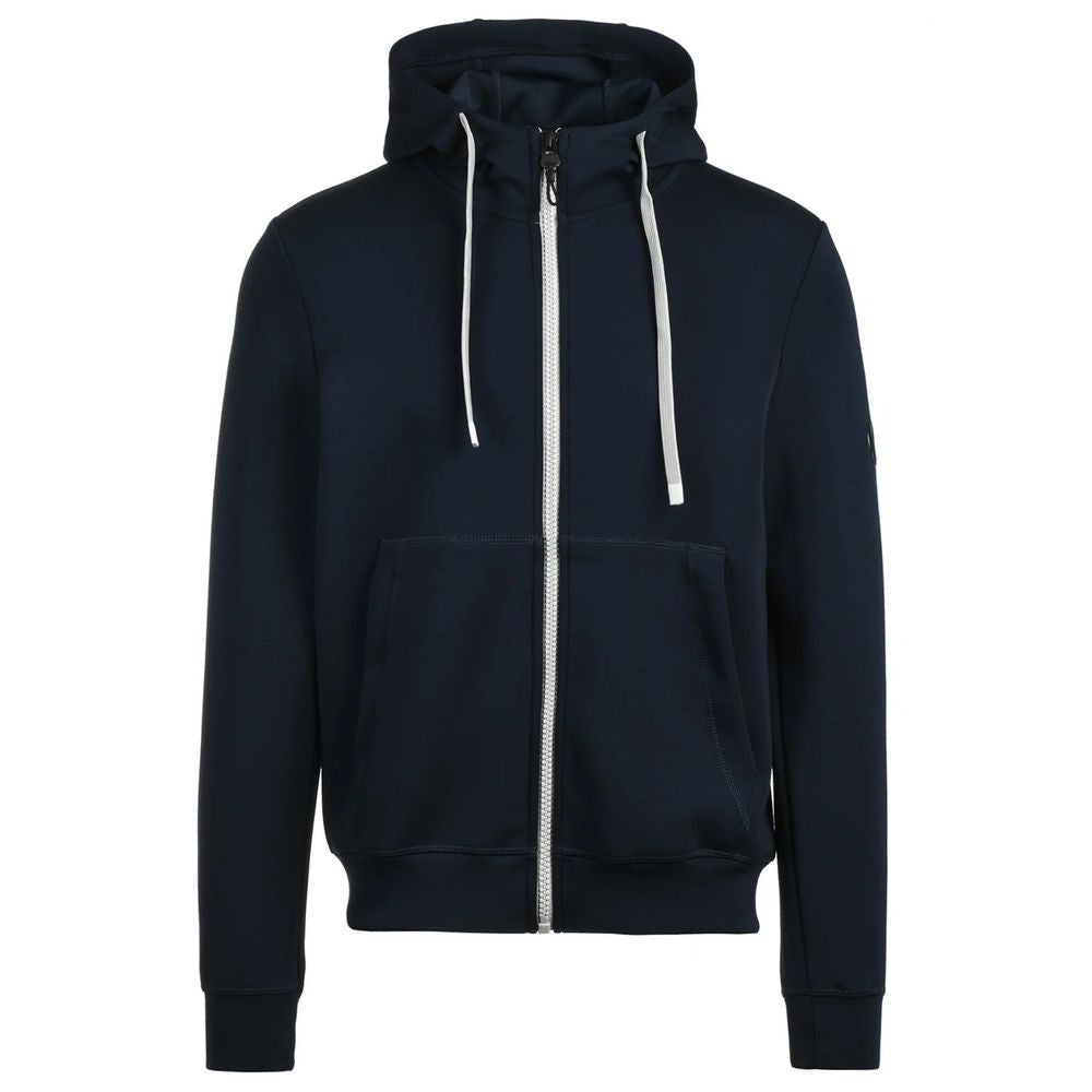 Schicker blauer Hoodie aus technischem Stoff