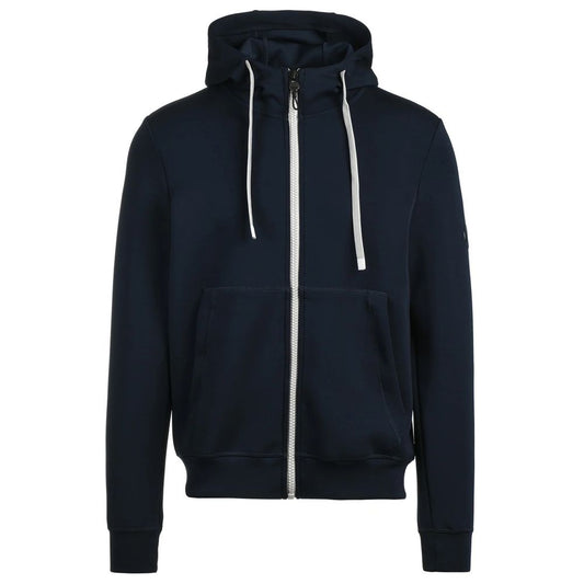 Schicker blauer Hoodie aus technischem Stoff