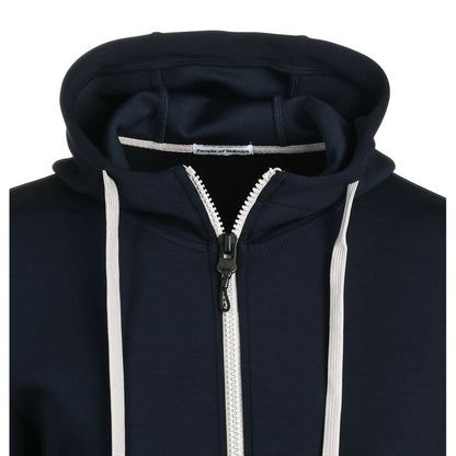 Schicker blauer Hoodie aus technischem Stoff