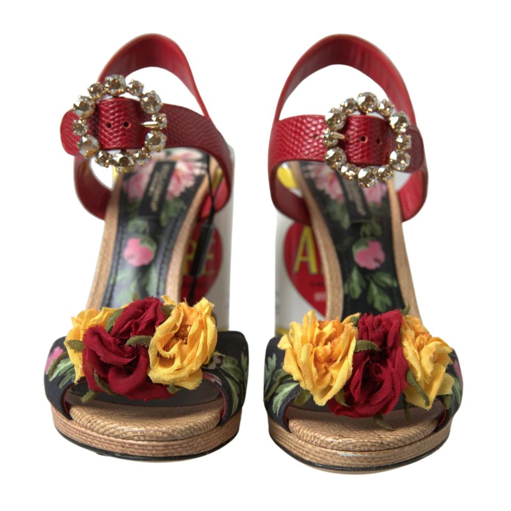 Multicolor Lambskin Leather Sandals