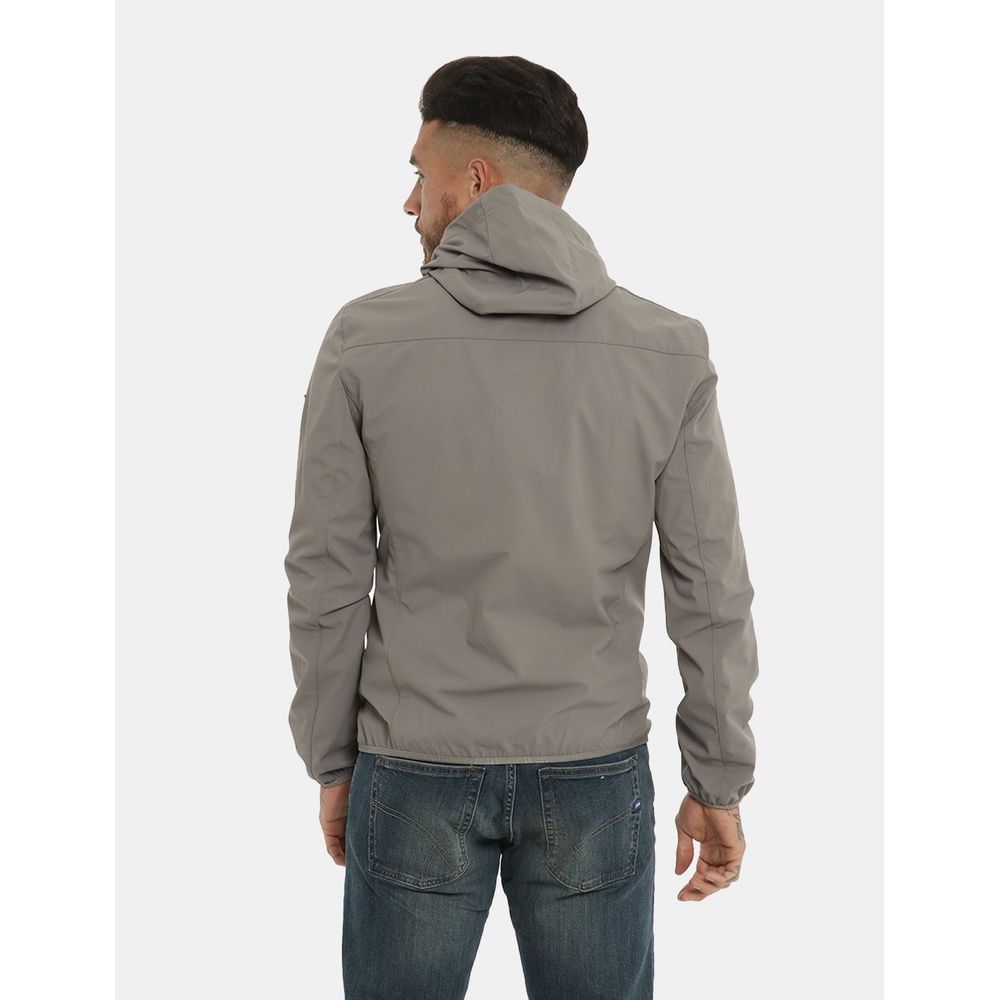 Yes Zee Sleek Gray Nylon Windbreaker