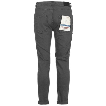 Fred Mello Chic Gray Cotton Denim Pants