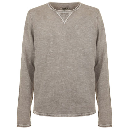 Fred Mello Chic Elbow Patch Crew Neck Sweater