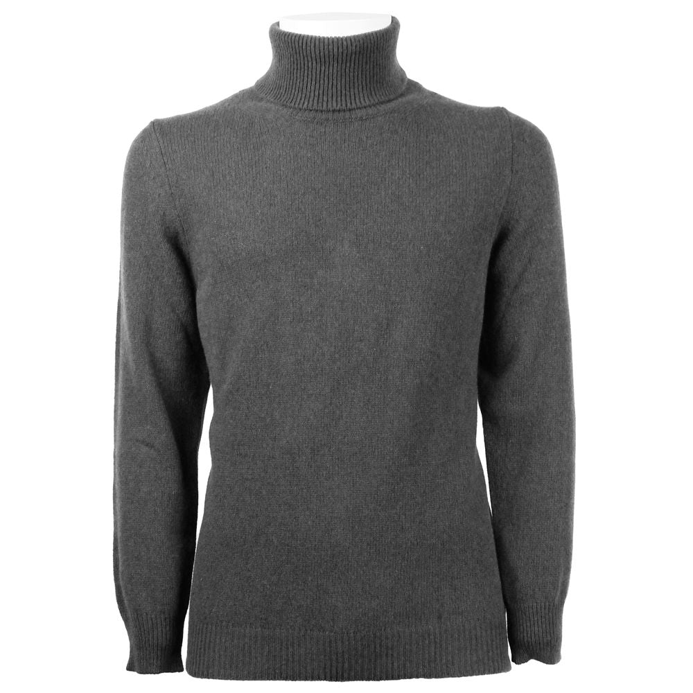 Eleganter Rollkragenpullover aus grauem Kaschmir