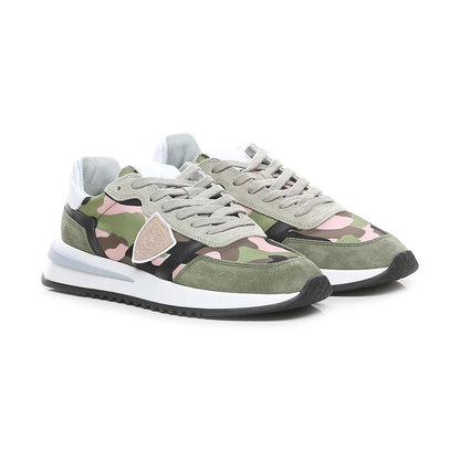 Sneaker in tessuto militare