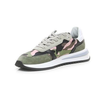 Sneaker in tessuto militare