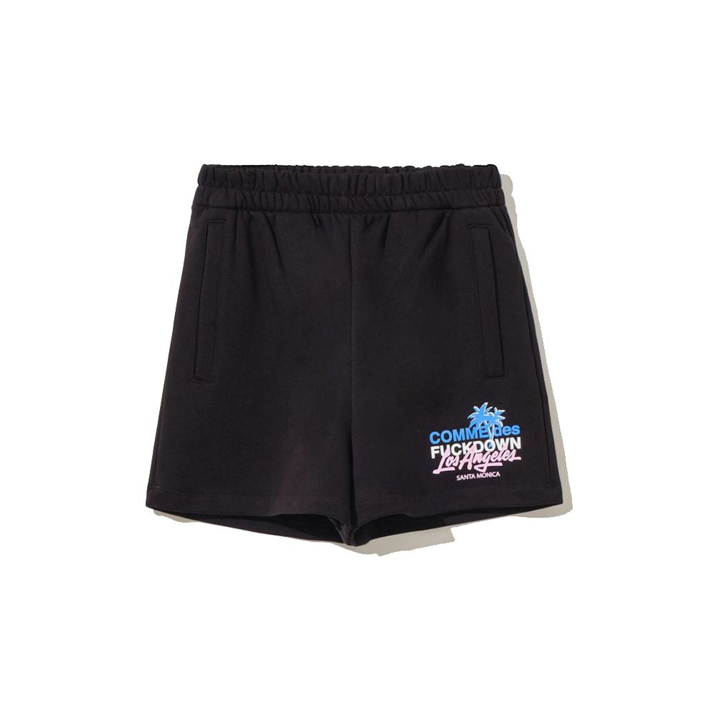 Schicke schwarze Baumwollshorts mit Seitentaschen