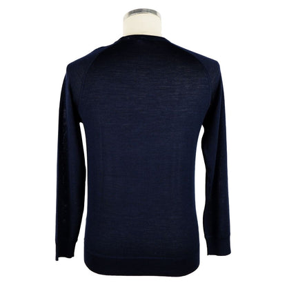 Maglione in lana merino blu