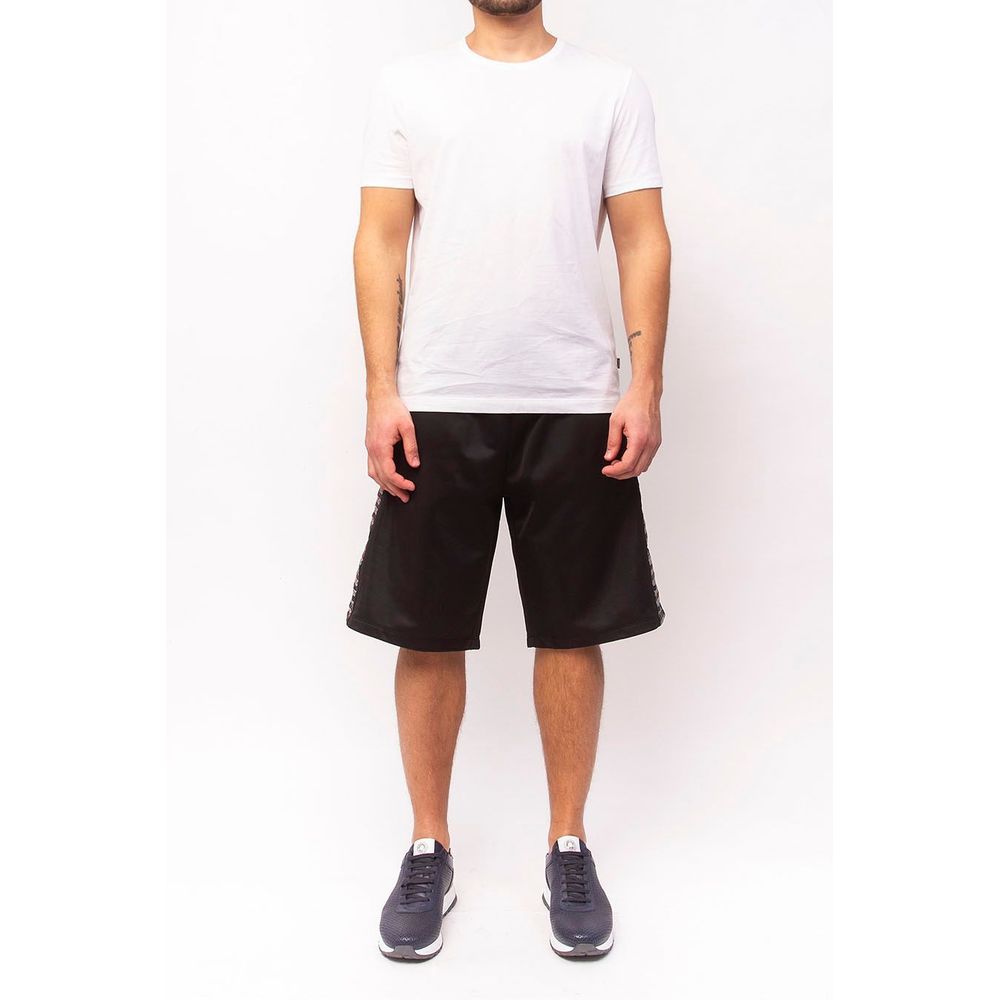 Schwarze Polyester-Shorts