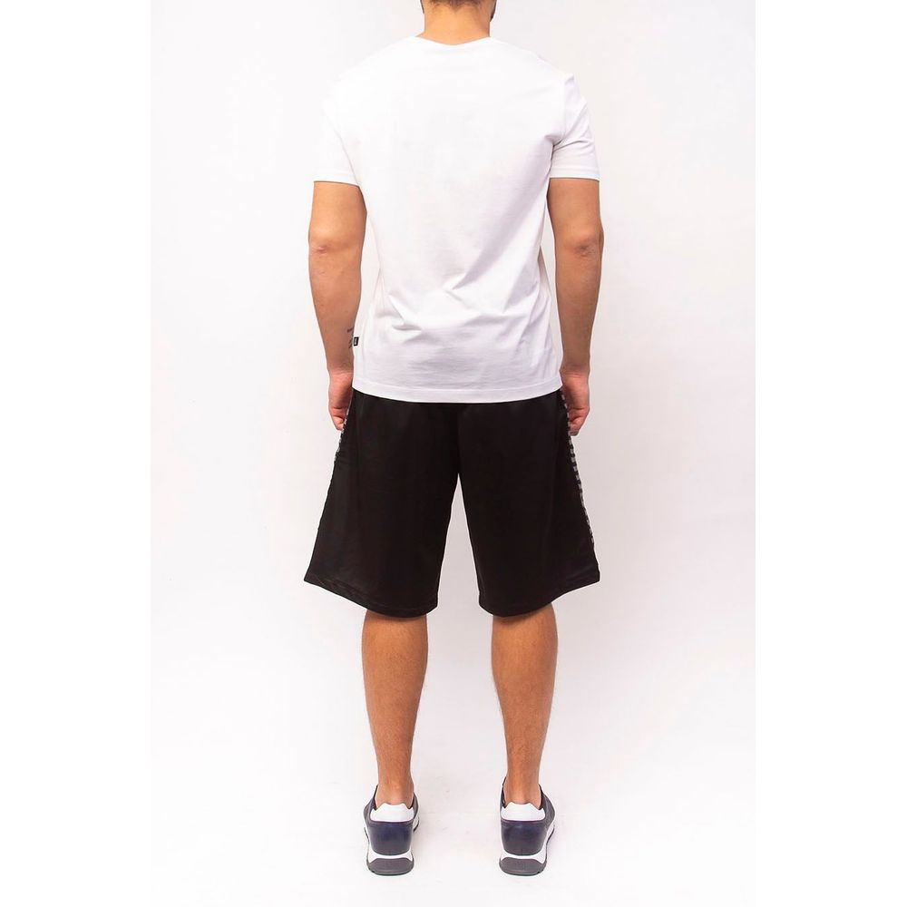 Schwarze Polyester-Shorts