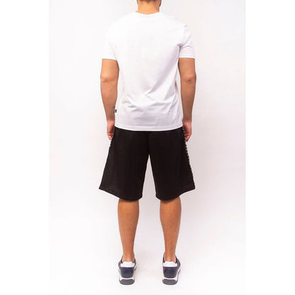 Schwarze Polyester-Shorts