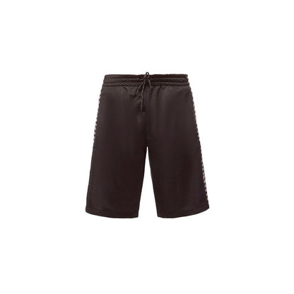 Schwarze Polyester-Shorts