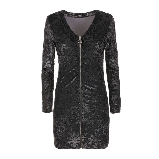 Robe noire en polyester