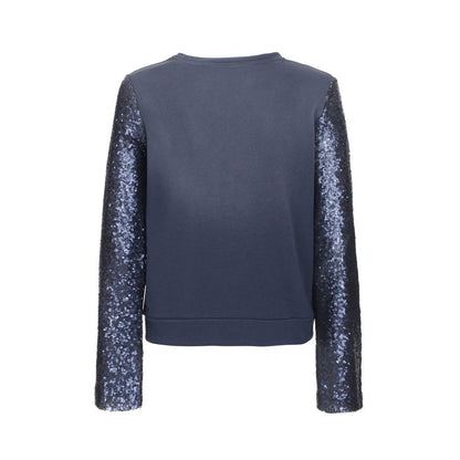 Pull en coton bleu