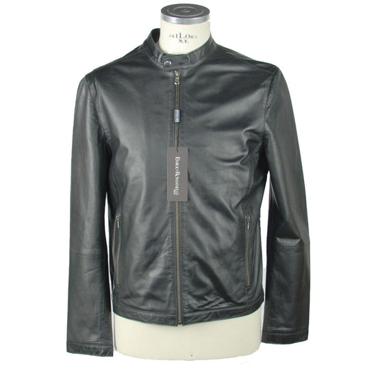 Schicke schwarze Lederjacke