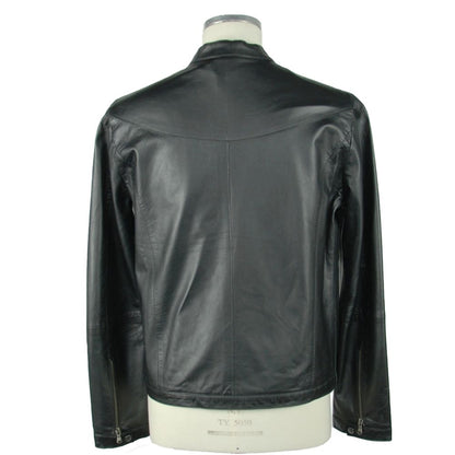 Schicke schwarze Lederjacke