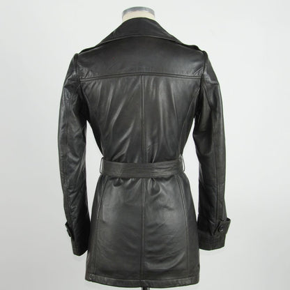 Emilio Romanelli Brown Leather Women's Coat