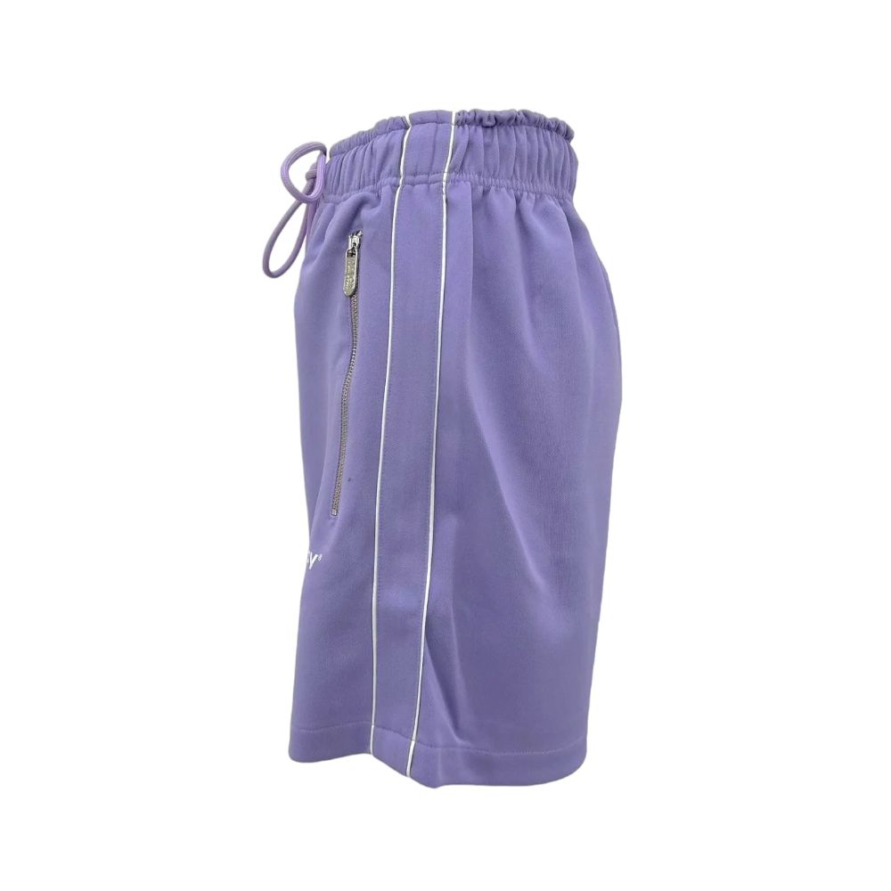 Pantaloncini in poliestere viola