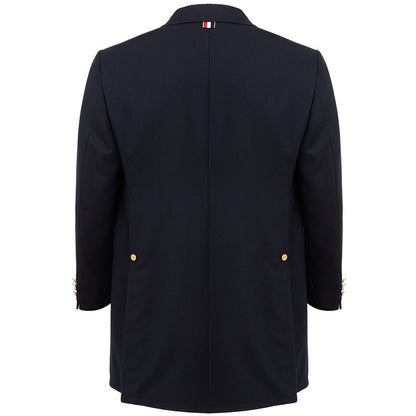 Thom Browne Elegant Wool Jacket in Signature Blue