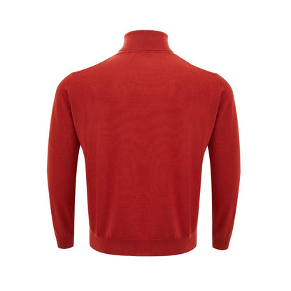 FERRANTE Elegant Wool Rich Red Sweater