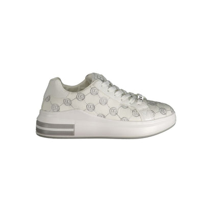 White Polyester Sneaker