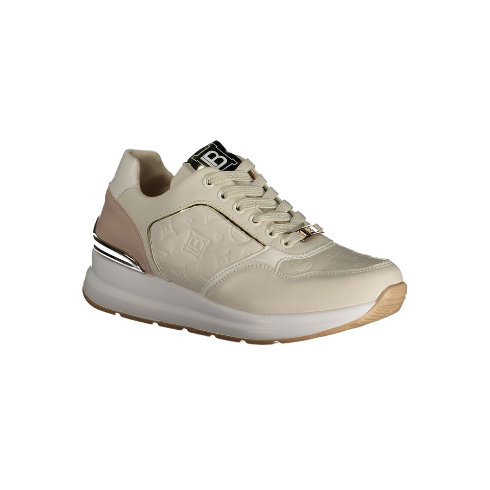 Beige Polyester Sneaker