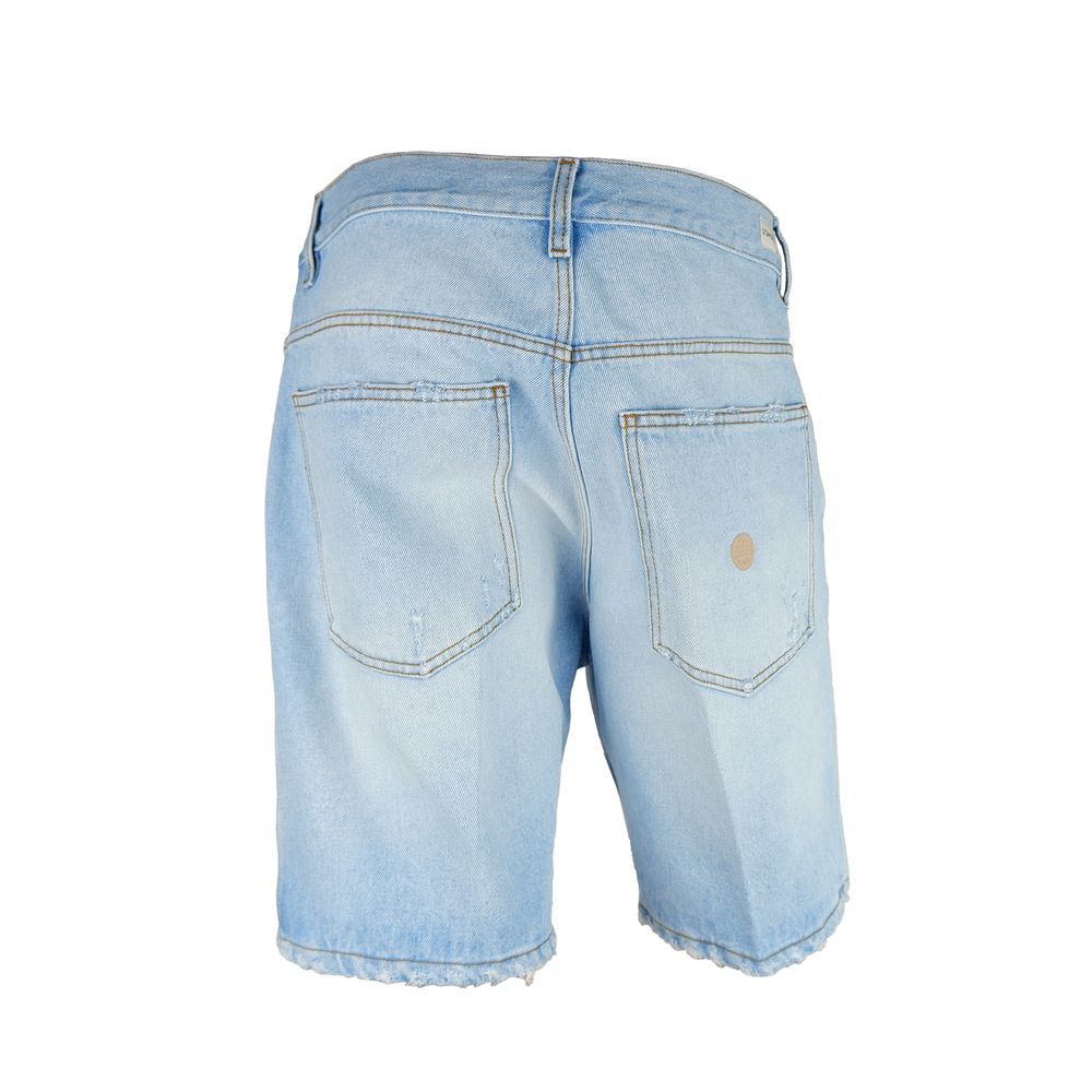 Short in cotone azzurro