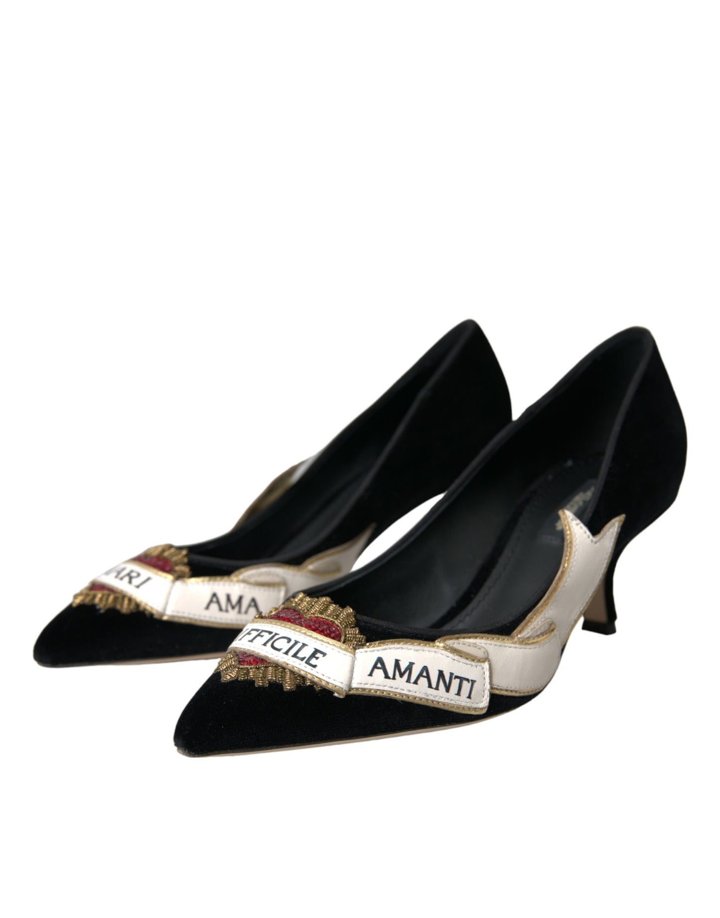 Black Suede Leather Amari Heels Pumps Shoes