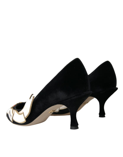 Black Suede Leather Amari Heels Pumps Shoes