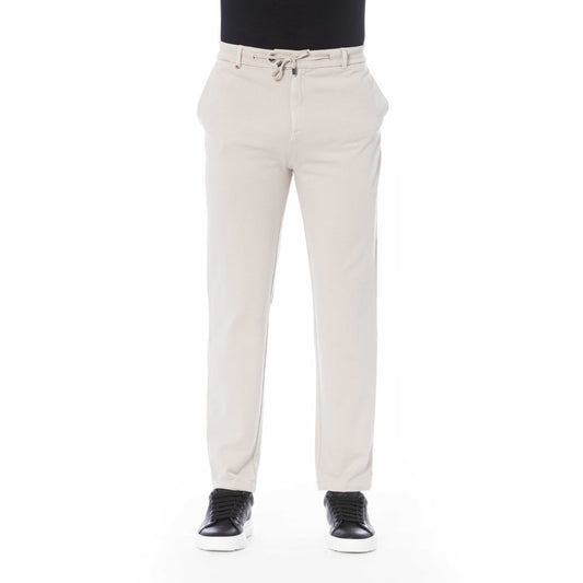 Beige Cotton Jeans & Pant