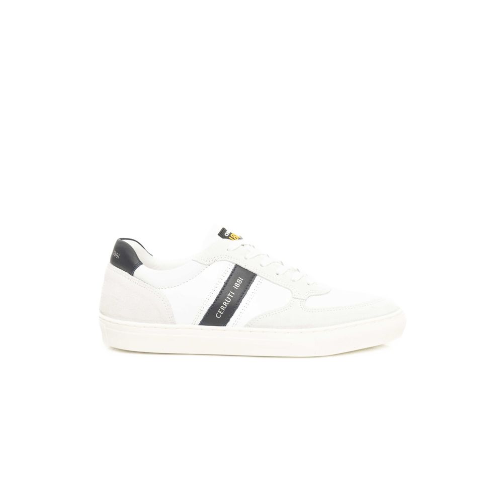 Cerruti 1881 White Leather Men Sneaker