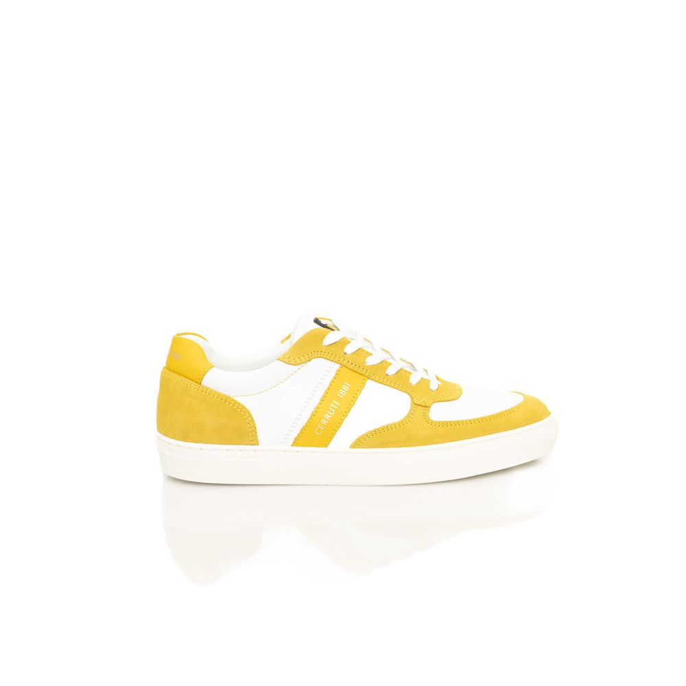 Cerruti 1881 Yellow Leather Mens Sneaker