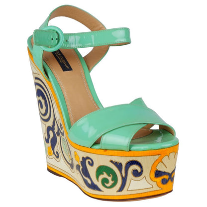 Green Leather Di Calfskin Sandal