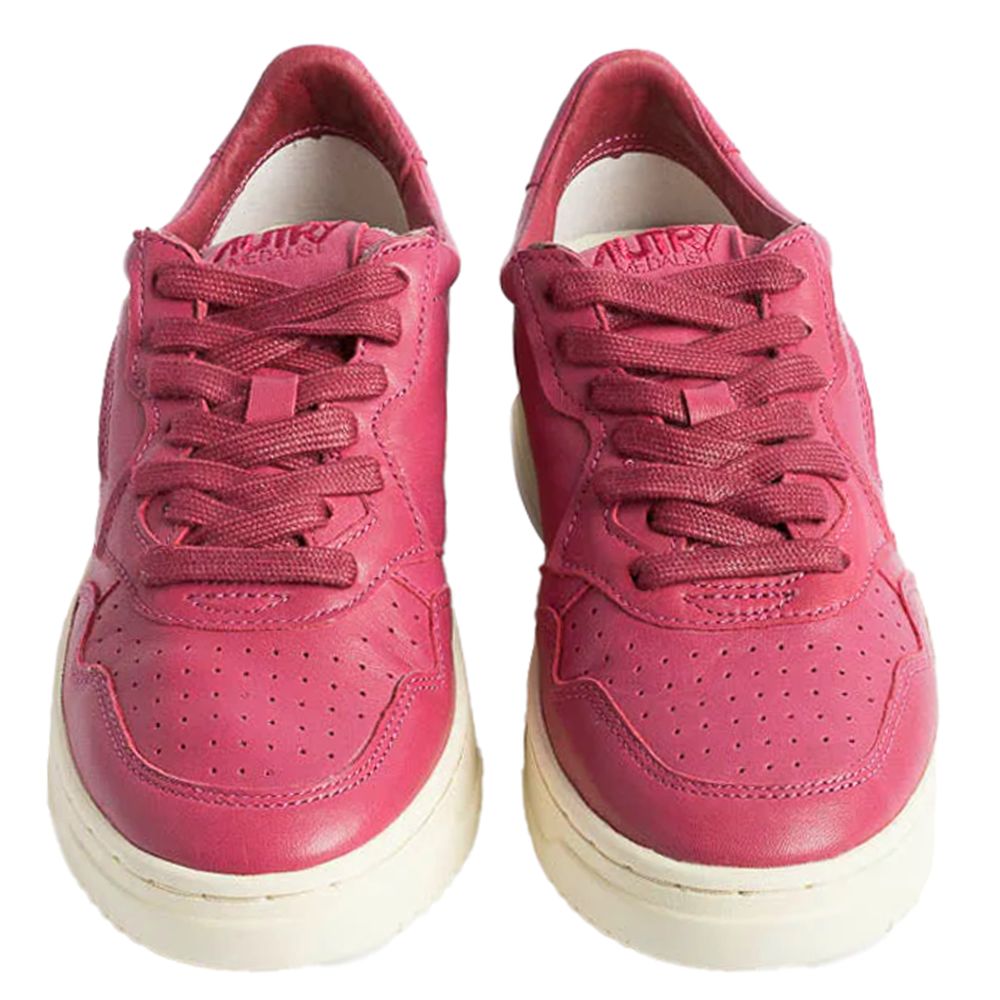 Fuchsia Leather Di Capra Sneaker