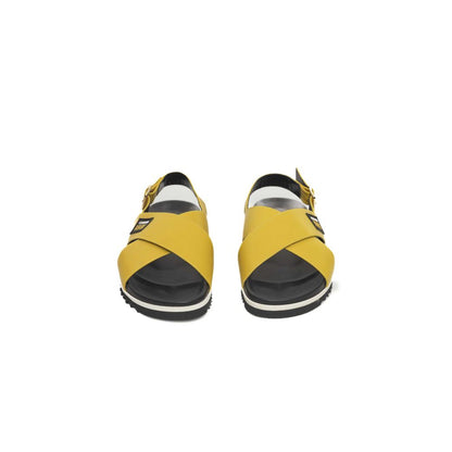 Yellow Leather Women Sandal