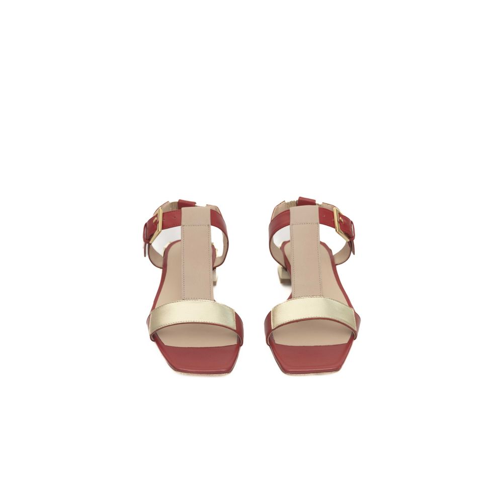 Red Goat Leather Women Sandal