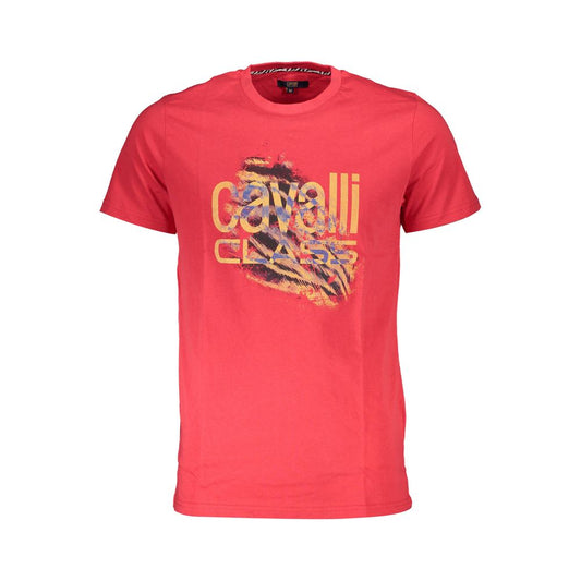 Cavalli Class Red Cotton T-Shirt