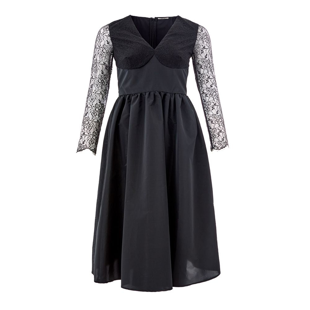 Lardini Elegant Black Polyester Dress