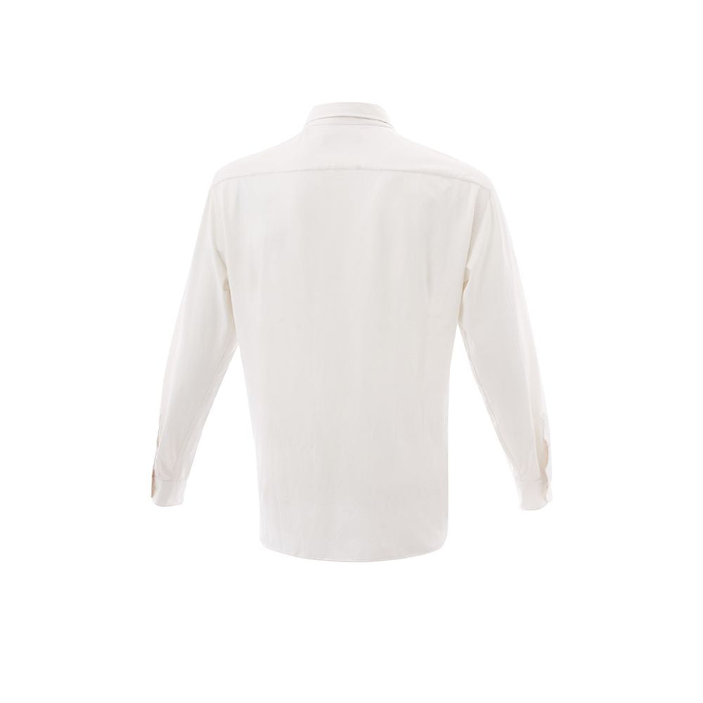 Lardini Elegant White Cotton Men's Shirt