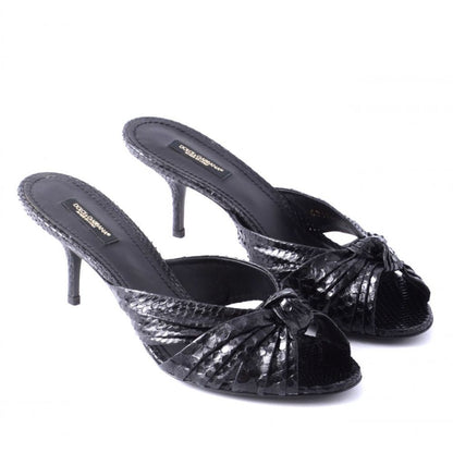 Black Pitone Moluro Sandal