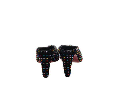 Veryvee Strass Boum 85 Suede and Multi Colour Jewelled Mules